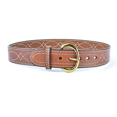 Bianchi B9 reversible belt with decorative stitching, premium leather, brown, 45 mm on sale